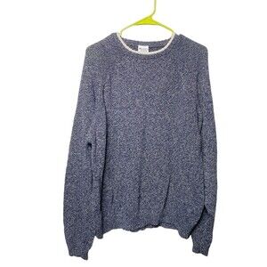 Columbia Sport Sweater Mens XL  Long Sleeve Blue Marled Cotton Outdoor Crewneck